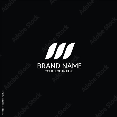 INITIAL M MONOGRAM BRANDING FASHION ELEGAN MINIMALIST PROPERTY BUSINESS LOGO TELMPLATE VECOT ILLUSTRATOR BLACK AND WHITE TYPE LOGO photo