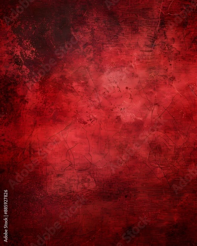 Dark Red Grunge Texture Background With Vignette