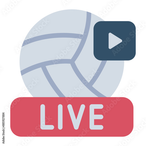 Icon of a livestream of volleyball sport