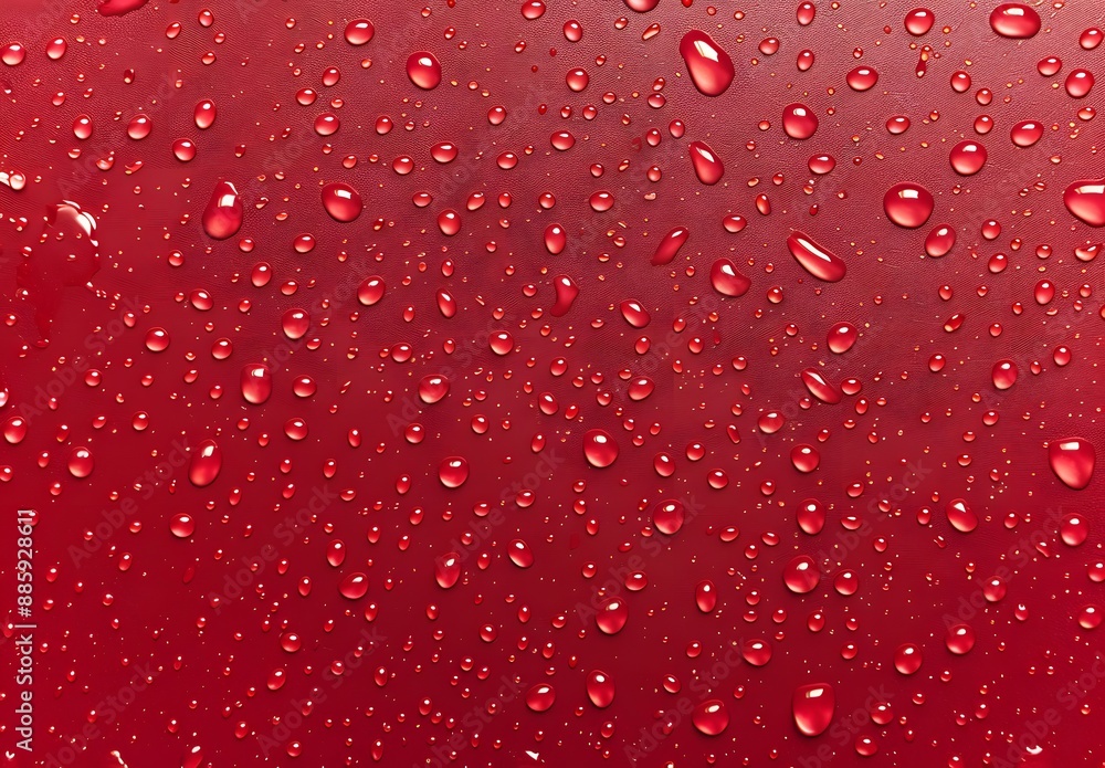 Water Droplets on Red Background Texture Water Droplets on Red Background Texture