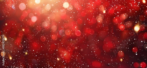 Sparkling Red Christmas Lights Background