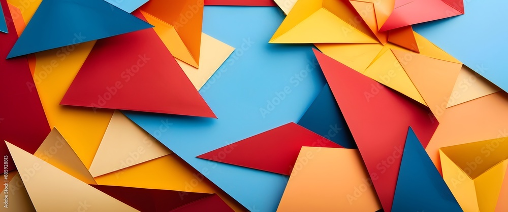 Abstract Triangle Shapes Colorful Paper Background Abstract Triangle Shapes Colorful Paper Background