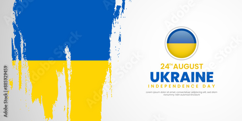 Ukraine Independence Day Vector Design Template Illustration Banner Background