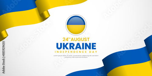 Ukraine Independence Day Vector Design Template Illustration Banner Background