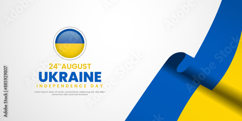 Ukraine Independence Day Vector Design Template Illustration Banner Background