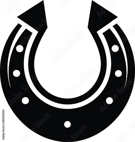 Horseshoe icon set. Luck symbol. Vector



