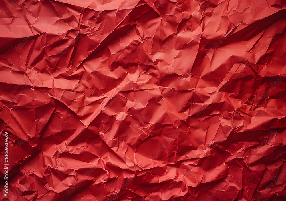 Crumpled Red Paper Texture Background Crumpled Red Paper Texture Background