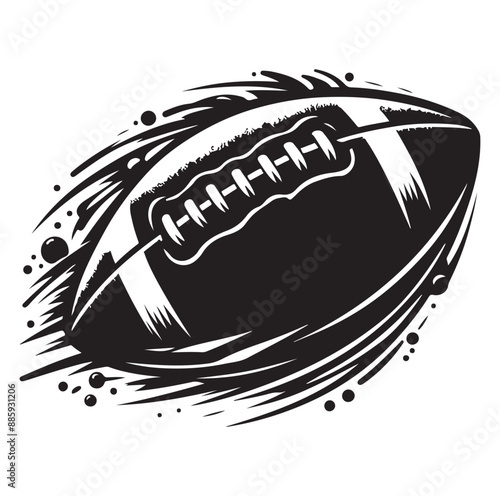 American football player vector of silhouette illustration.