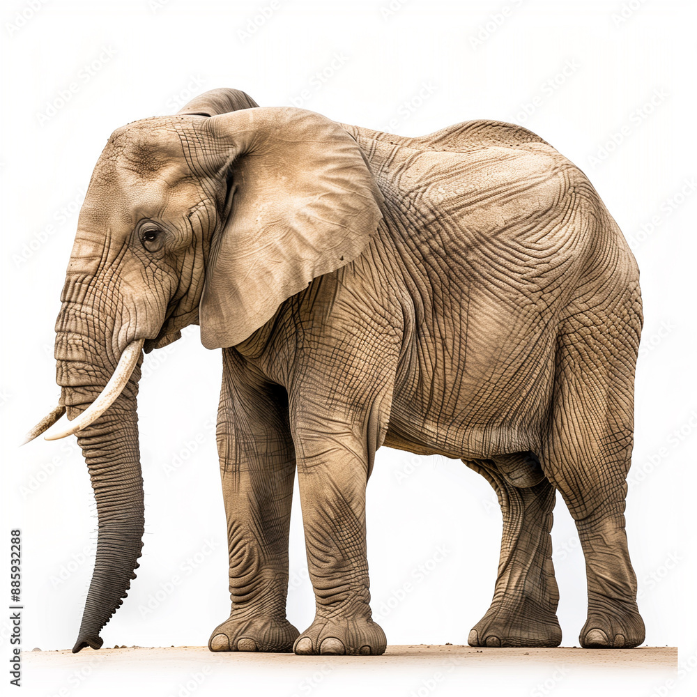 Fototapeta premium elephant on white background