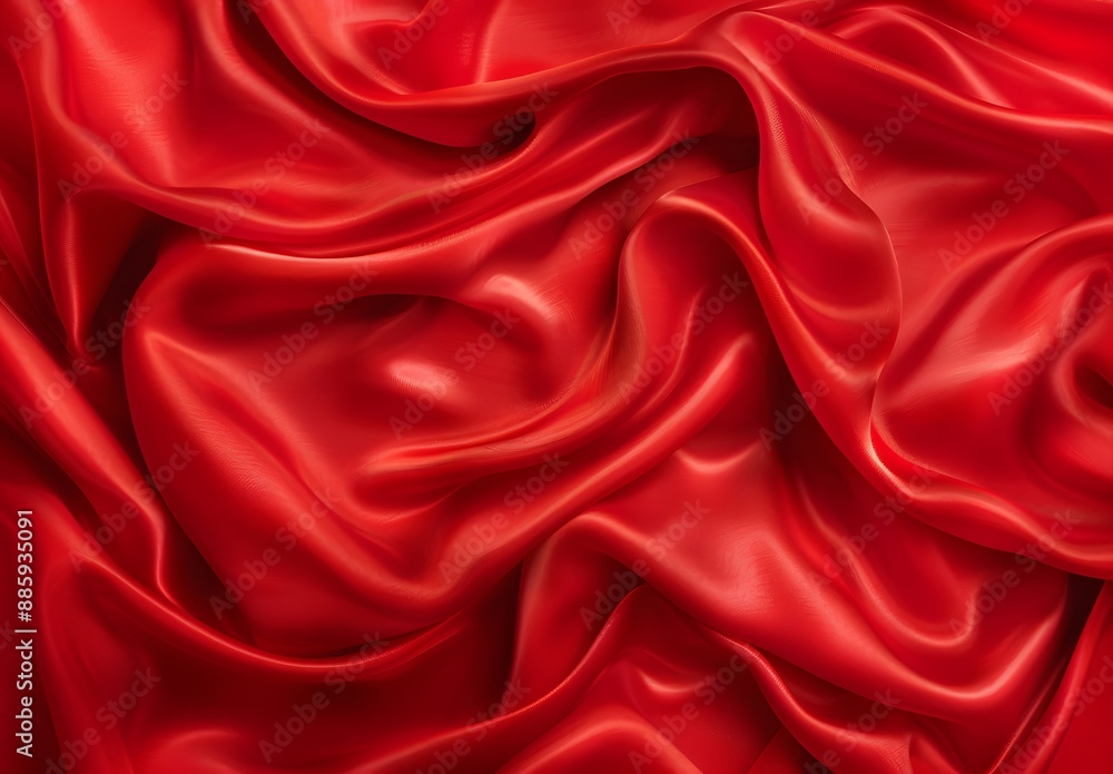 Obraz premium Elegant Red Silk Fabric Background Texture