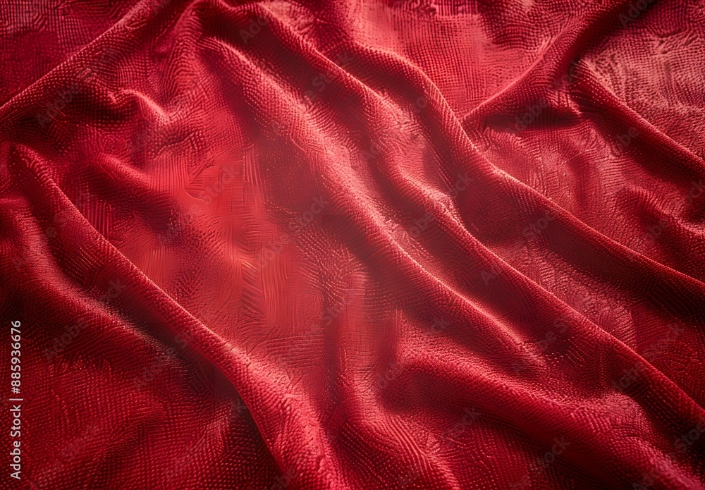 Red Velvet Fabric Background Texture Close-up Red Velvet Fabric Background Texture Close-up