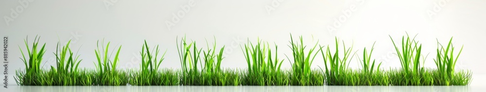Fototapeta premium Sustainable Development Emblem: Grass Icon Symbolizing Eco-Friendly Practices, Highlighting Green Business and Investment