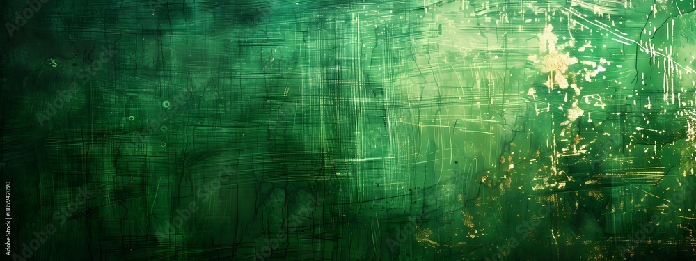 Fototapeta premium Vibrant Green Grunge Texture Background