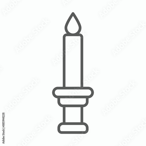 candle icon, beeswax candle vector