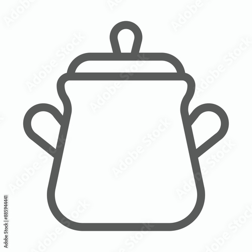 pot icon, crock vector illustration