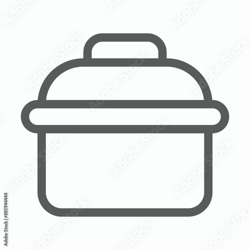 pot icon, crock vector illustration