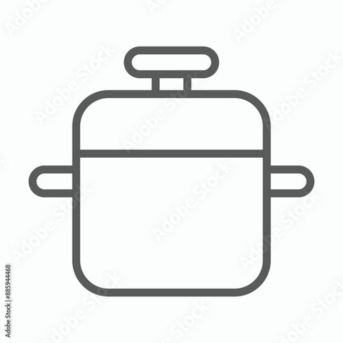 pot icon, crock vector illustration