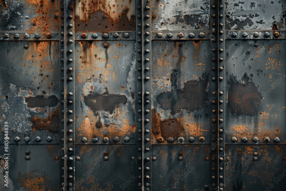 Old metal wall background with rust and corrosion Old metal wall background with rust and corrosion