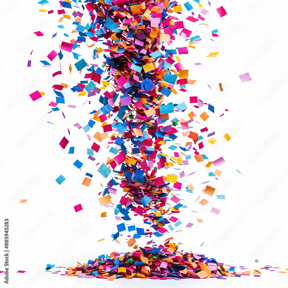 colorful confetti isolated on white background colorful confetti isolated on white background