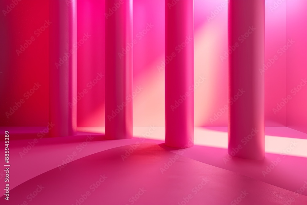 Abstract pink color gradient studio background