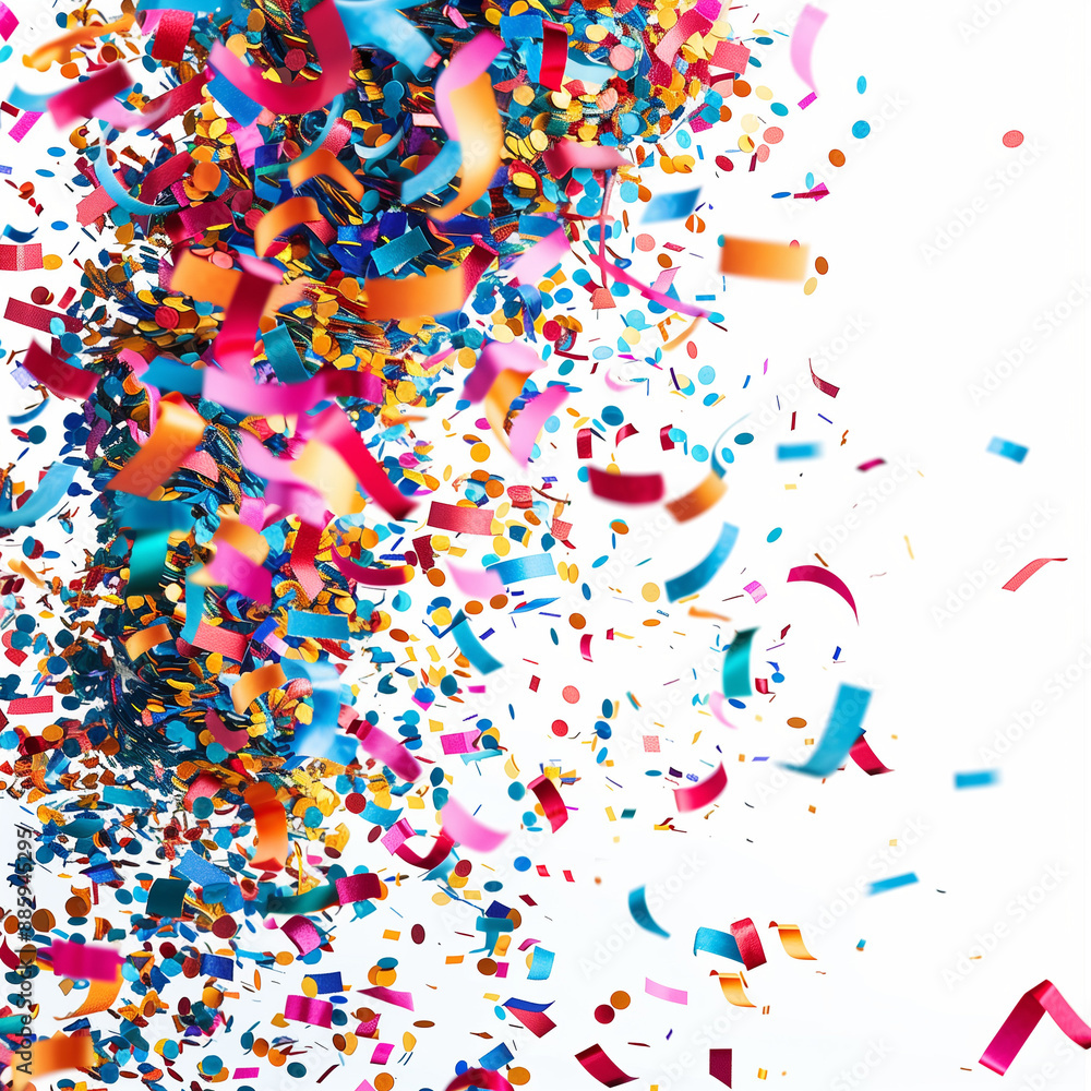 Obraz premium group of colorful confetti isolated on white background