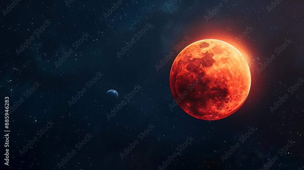 Red Planet in the Starry Sky Red Planet in the Starry Sky