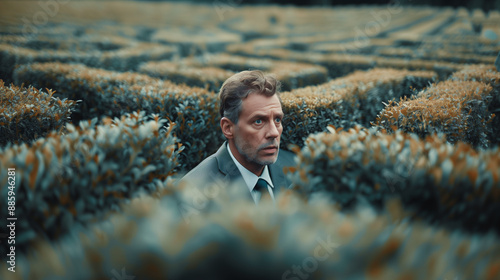 businessman is lost in the ...