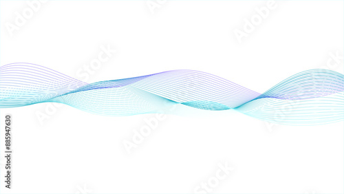 Modern abstract glowing wave background. Abstract blue wave lines pattern on white background. Modern technology background. Wallpaper background.