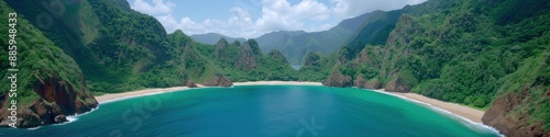 Stunning tropical beach in a secluded cove