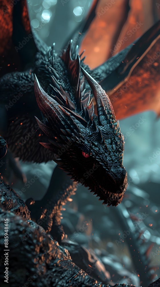 Dragon clawing out from the darkness Dragon clawing out from the darkness