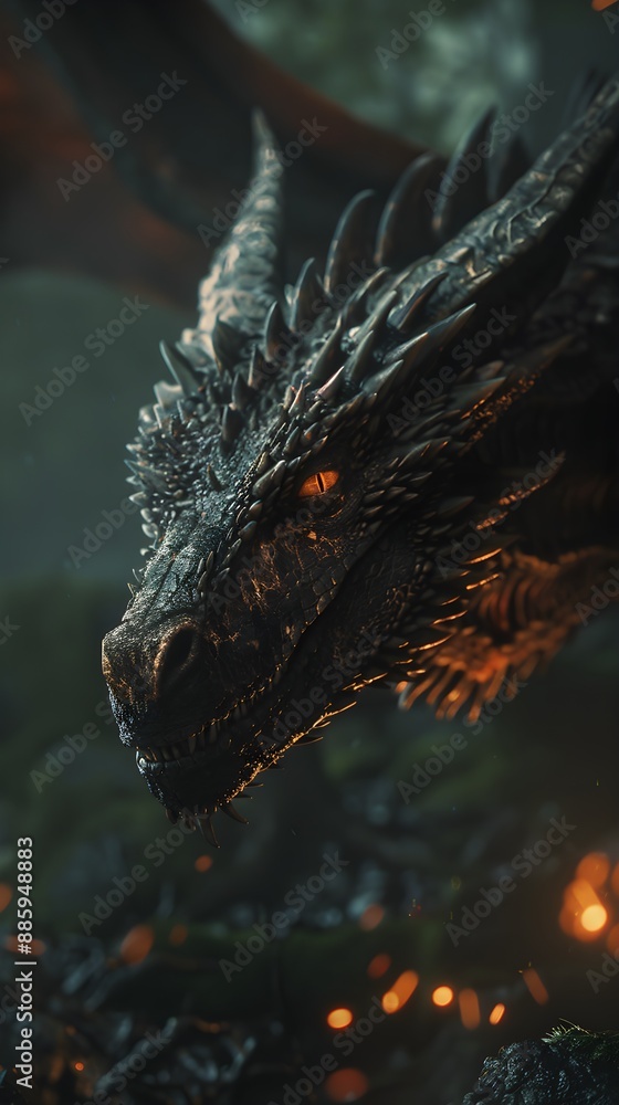 Dragon clawing out from the darkness Dragon clawing out from the darkness