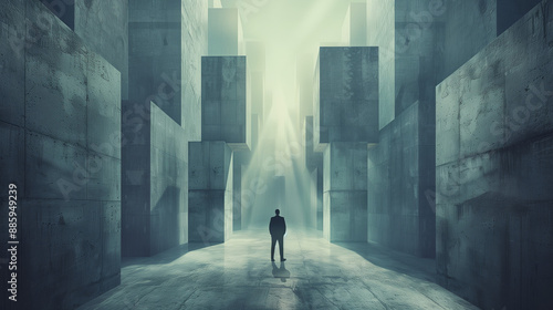 businessman standing in a m...