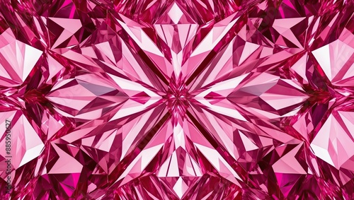 an ethereal abstract pink crystal background, boasting a dazzling faceted texture