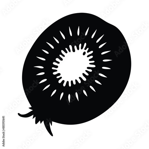 kiwi fruit silhouette vector design
