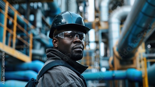 Wallpaper Mural Industrial Worker in Safety Gear Torontodigital.ca