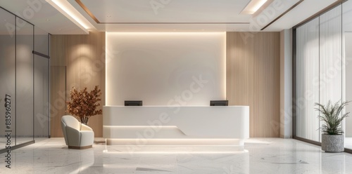 Modern Reception Area with Minimalist Design
