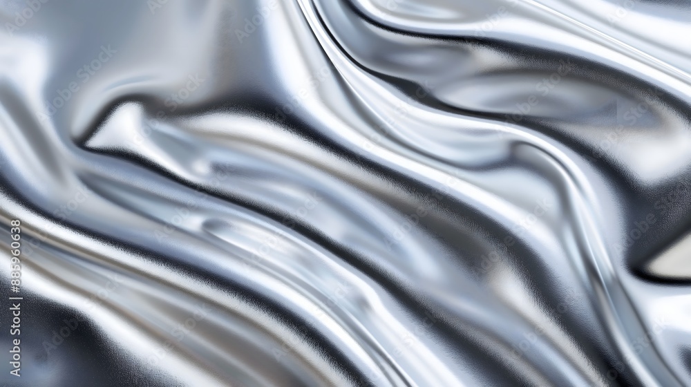 2. A close-up of silver metal with a smooth, metallic finish 2. A close-up of silver metal with a smooth, metallic finish