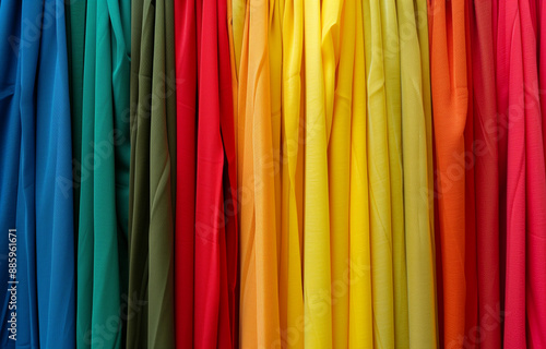 Vibrant fabric of clothes © DreamyStudio