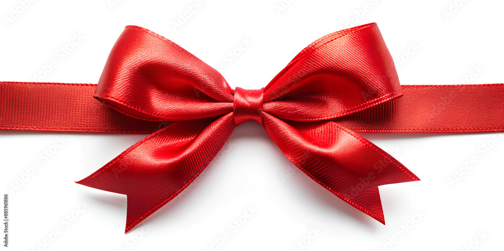 Red bow isolated on white background. Red bow isolated on white background.