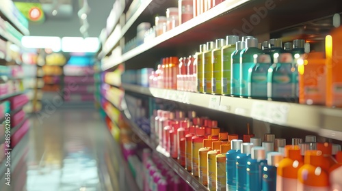 Wallpaper Mural Pharmacy Perfection Aisle of Wellness and Wonder with Organized Health Care Products Torontodigital.ca