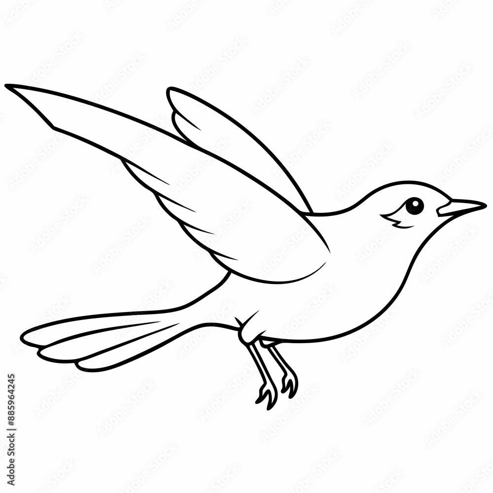 A Nightingale is jumping vector A Nightingale is jumping vector