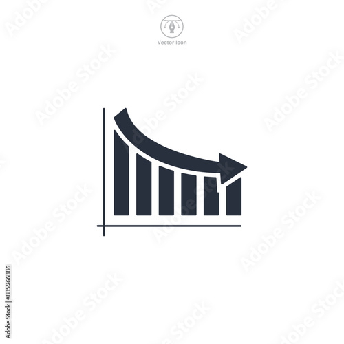 Bar Chart Icon theme symbol vector illustration isolated on white background