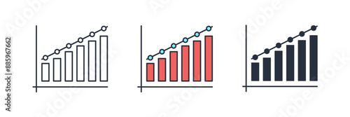 Bar Chart Icon theme symbol vector illustration isolated on white background
