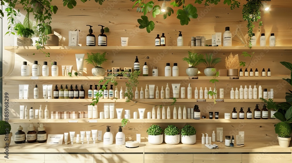 Nature's Apothecary A Serene Display of Organic Beauty Essentials Surrounded by Lush Greenery and Earthy Elements Nature's Apothecary A Serene Display of Organic Beauty Essentials Surrounded by Lush Greenery and Earthy Elements