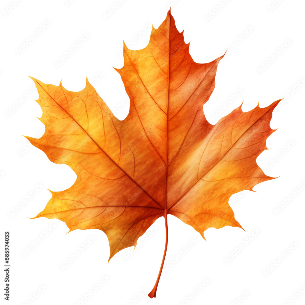 yellow, autumn oak leaf. Isolated on a transparent background. yellow, autumn oak leaf. Isolated on a transparent background.