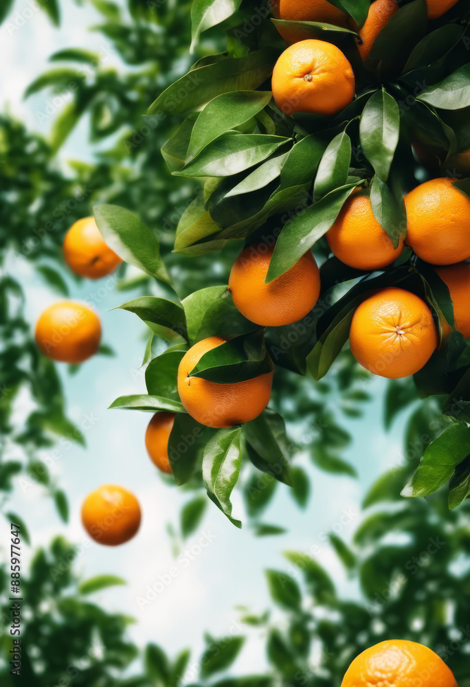 Orange Fruit Falling From Tree