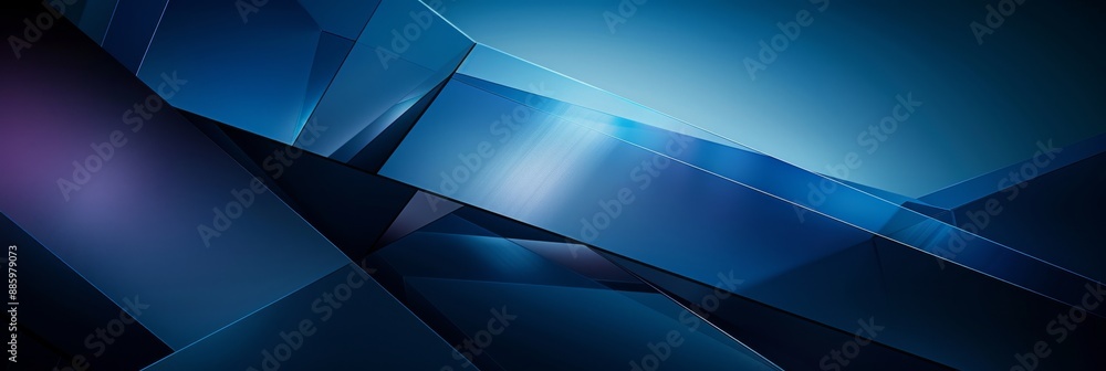 Modern Minimalist Abstraction: Black Lines and Geometric Forms on Dark Blue Gradient Modern Minimalist Abstraction: Black Lines and Geometric Forms on Dark Blue Gradient