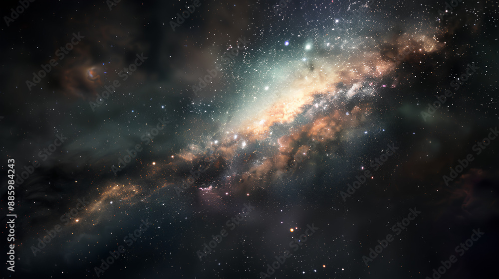 Fototapeta premium Fantastic Milky Way background image material
