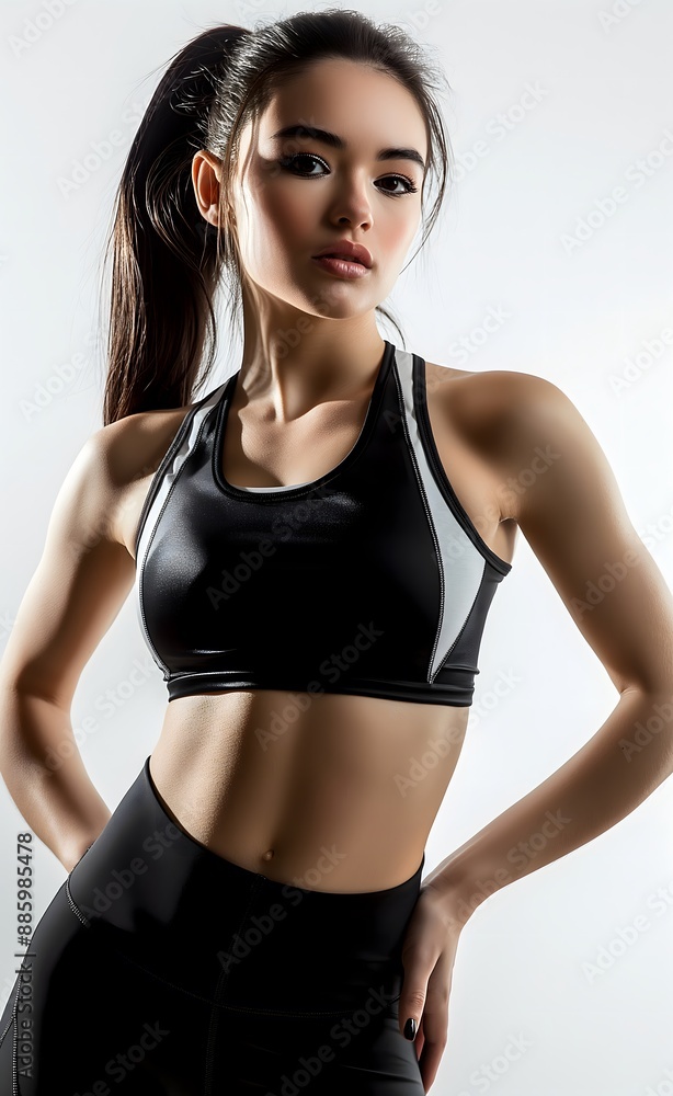 Fitness girl, fitness coach, fitness model, fitness clothes, fitness exercise, indoor fitness, fitness background, white background Fitness girl, fitness coach, fitness model, fitness clothes, fitness exercise, indoor fitness, fitness background, white background