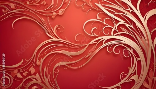 Clear Plain Shiny Warm Soft Vintage Bokeh Cloudy Wave Like Geometric Red Background or Texture